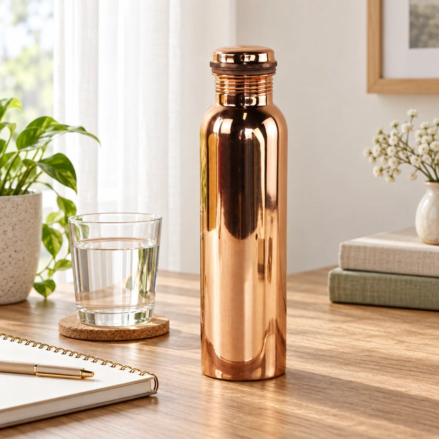 Polished copper, at home
